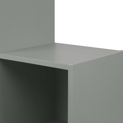 Grey 6 Cube Step Storage Shelving Unit with Optional Baskets