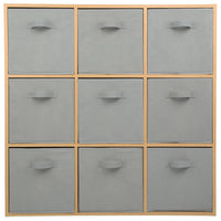 Thumbnail for Oak 9 Cube Open Book Shelf Storage