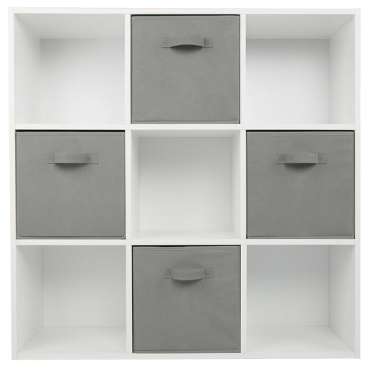 White 9 Cube Open Book Shelf Storage