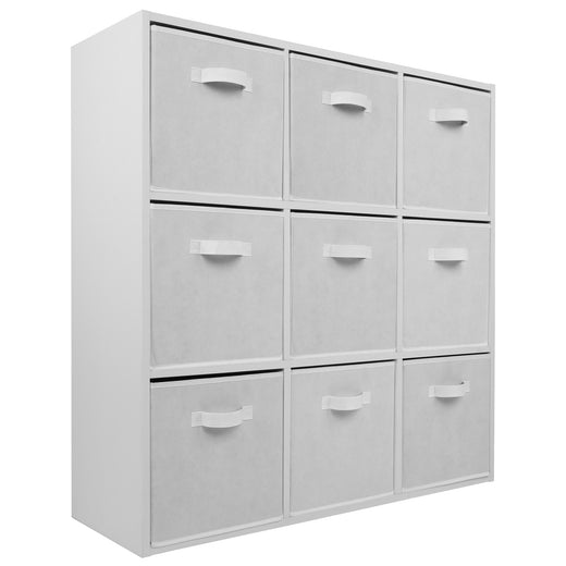 White 9 Cube Open Book Shelf Storage