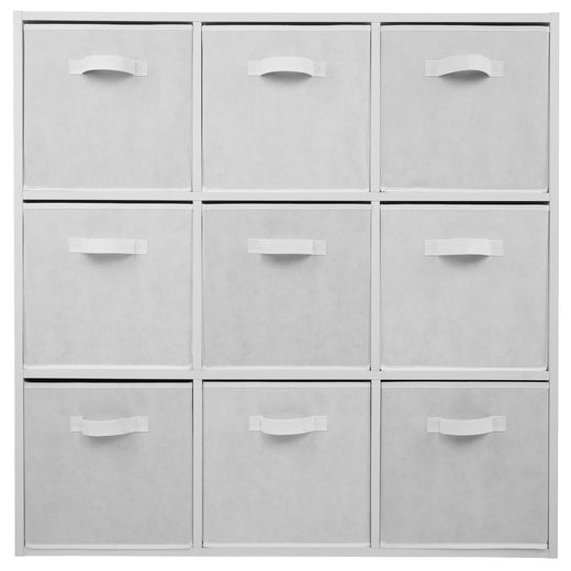 White 9 Cube Open Book Shelf Storage