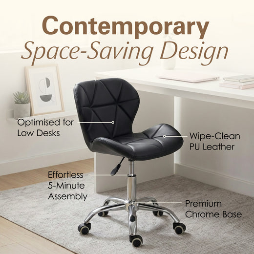 Adjustable Armless Office Swivel Desk Chair