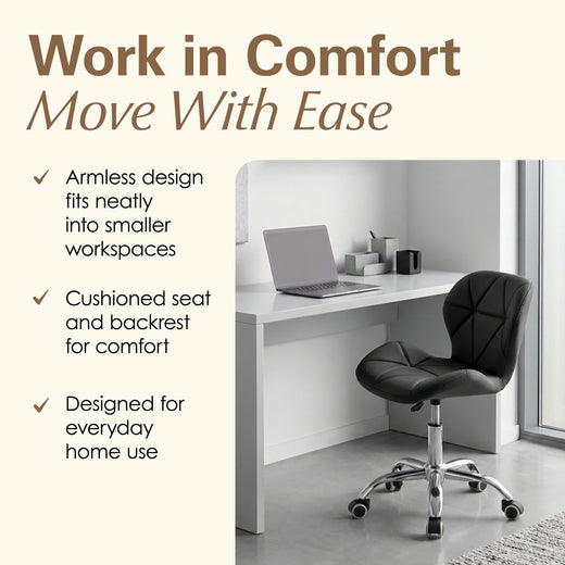 Adjustable Armless Office Swivel Desk Chair