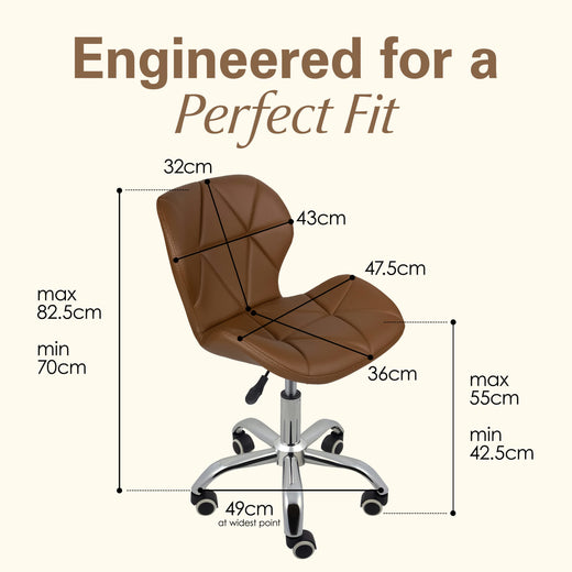 Adjustable Armless Office Swivel Desk Chair