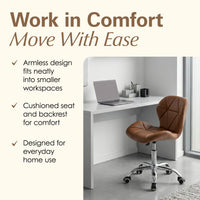 Thumbnail for Adjustable Armless Office Swivel Desk Chair