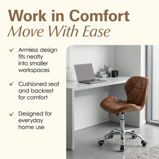 Adjustable Armless Office Swivel Desk Chair