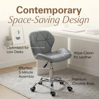 Thumbnail for Adjustable Armless Office Swivel Desk Chair