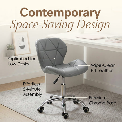 Adjustable Armless Office Swivel Desk Chair