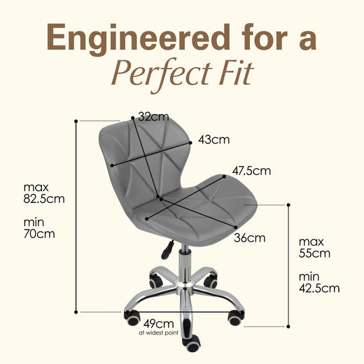 Adjustable Armless Office Swivel Desk Chair