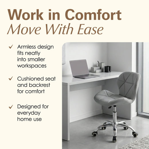 Adjustable Armless Office Swivel Desk Chair
