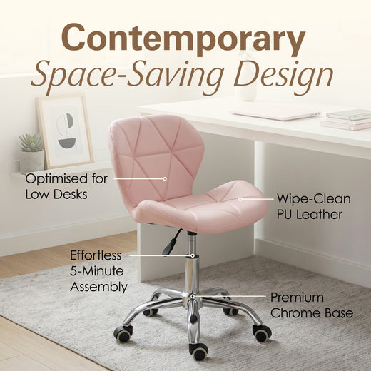 Adjustable Armless Office Swivel Desk Chair
