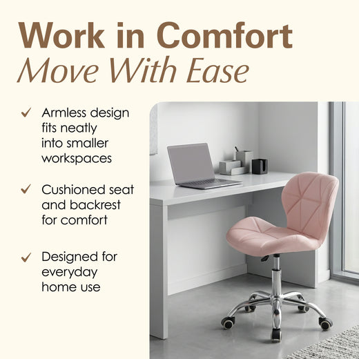 Adjustable Armless Office Swivel Desk Chair