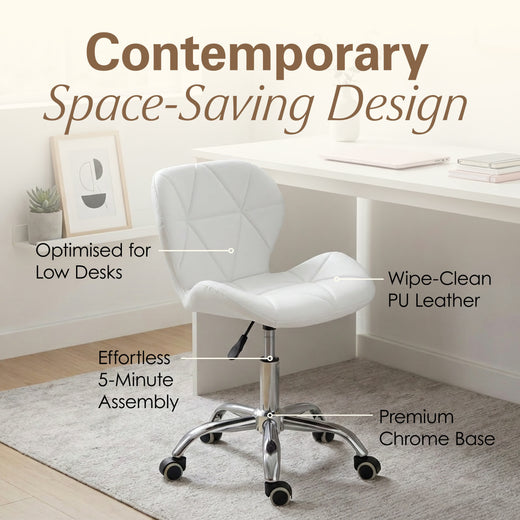 Adjustable Armless Office Swivel Desk Chair