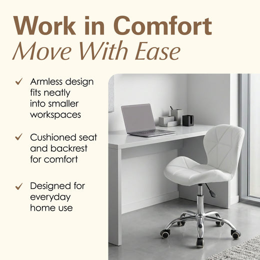 Adjustable Armless Office Swivel Desk Chair
