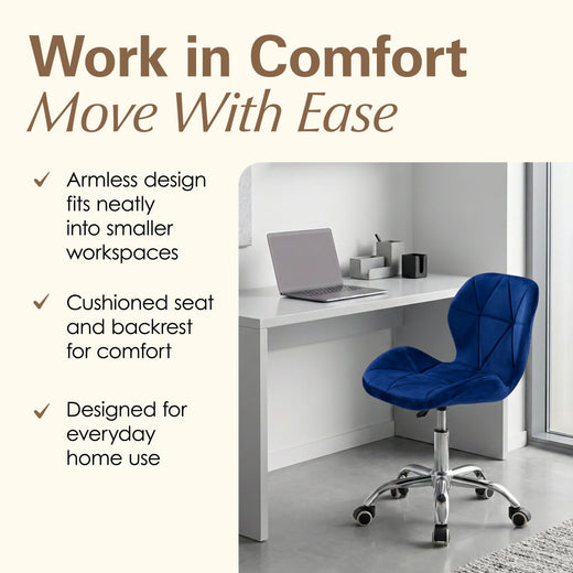 Adjustable Armless Office Swivel Desk Chair