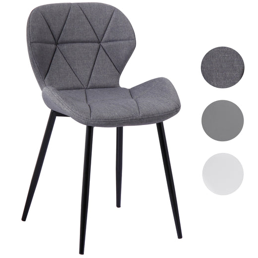Set of 2 Diamond Patterned Dining Chairs