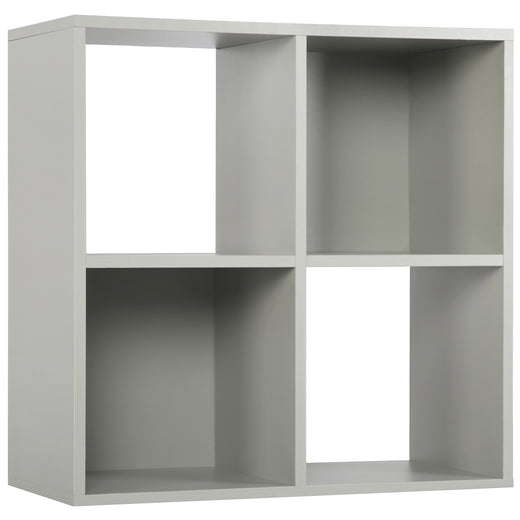 Grey 4 Cube Open Book Shelf Storage Unit