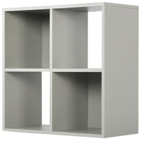 Thumbnail for Grey 4 Cube Open Book Shelf Storage Unit