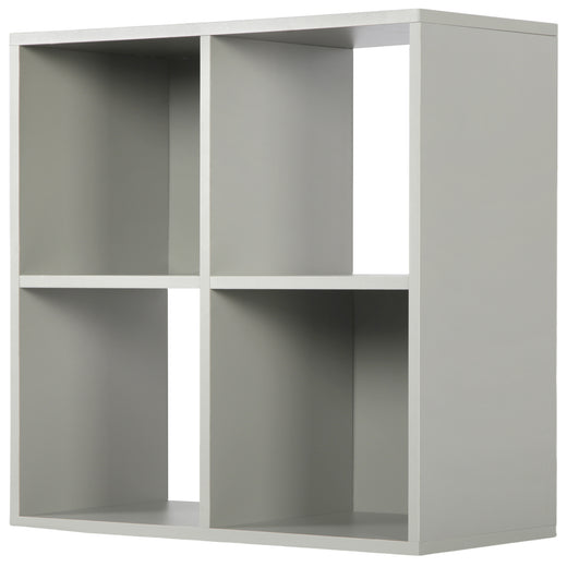 Grey 4 Cube Open Book Shelf Storage Unit