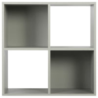 Thumbnail for Grey 4 Cube Open Book Shelf Storage Unit