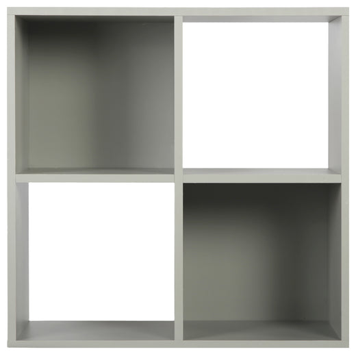 Grey 4 Cube Open Book Shelf Storage Unit