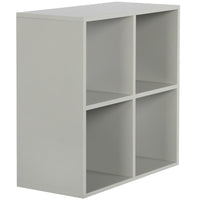 Thumbnail for Grey 4 Cube Open Book Shelf Storage Unit