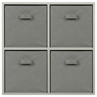 Thumbnail for Grey 4 Cube Open Book Shelf Storage Unit