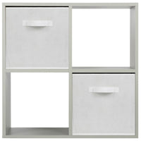 Thumbnail for Grey 4 Cube Open Book Shelf Storage Unit
