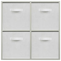 Thumbnail for Grey 4 Cube Open Book Shelf Storage Unit