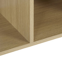 Thumbnail for Oak 4 Cube Open Book Shelf Storage Unit