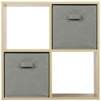 Thumbnail for Oak 4 Cube Open Book Shelf Storage Unit