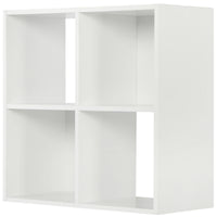 Thumbnail for White 4 Cube Open Book Shelf Storage Unit