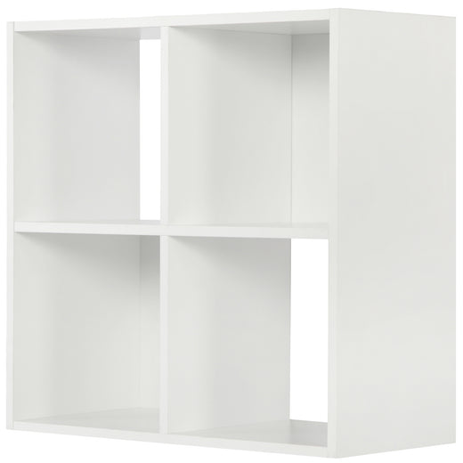 White 4 Cube Open Book Shelf Storage Unit