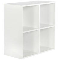 Thumbnail for White 4 Cube Open Book Shelf Storage Unit