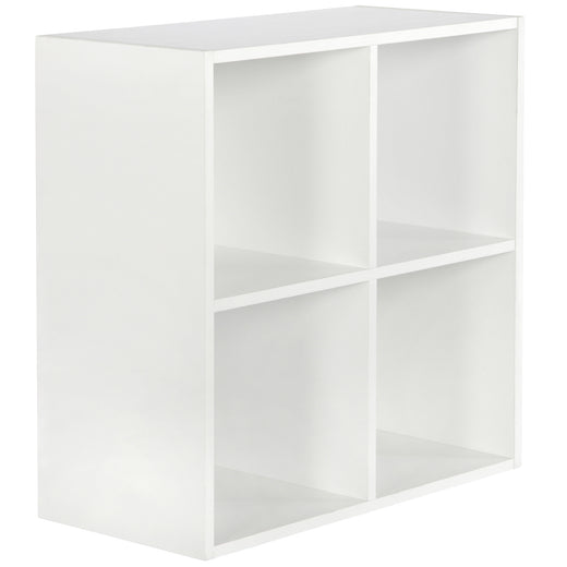 White 4 Cube Open Book Shelf Storage Unit