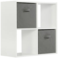 Thumbnail for White 4 Cube Open Book Shelf Storage Unit