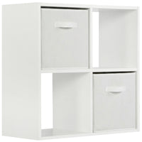 Thumbnail for White 4 Cube Open Book Shelf Storage Unit
