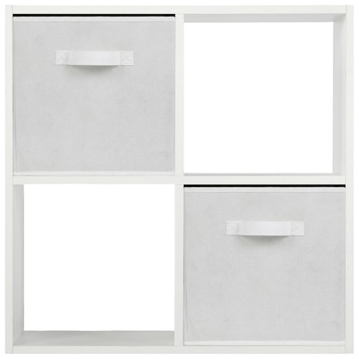 White 4 Cube Open Book Shelf Storage Unit
