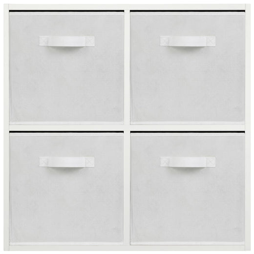 White 4 Cube Open Book Shelf Storage Unit