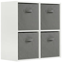 Thumbnail for White 4 Cube Open Book Shelf Storage Unit