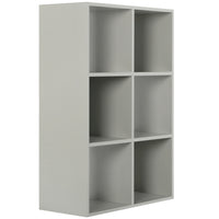 Thumbnail for Grey 6 Cube Open Book Shelf Storage Unit