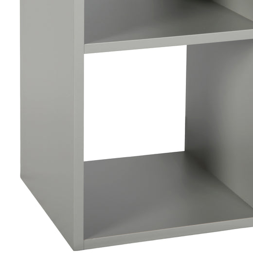 Grey 6 Cube Open Book Shelf Storage Unit