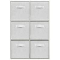 Thumbnail for Grey 6 Cube Open Book Shelf Storage Unit