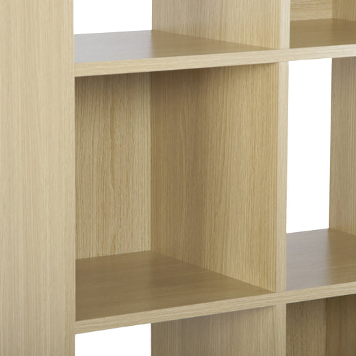 Oak 6 Cube Open Book Shelf Storage Unit