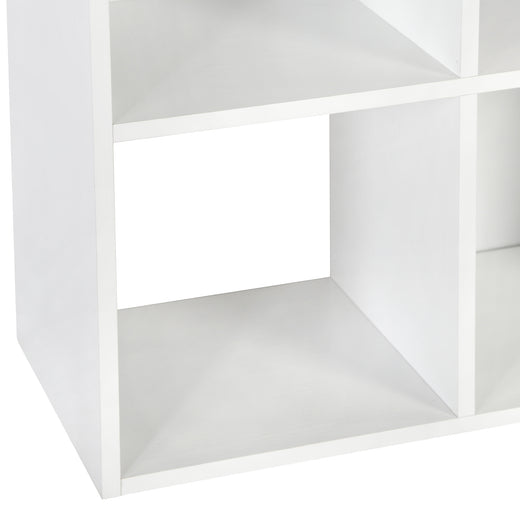 White 6 Cube Open Book Shelf Storage Unit