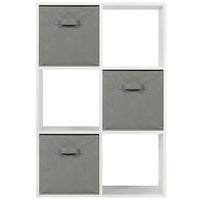 Thumbnail for White 6 Cube Open Book Shelf Storage Unit