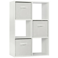 Thumbnail for White 6 Cube Open Book Shelf Storage Unit