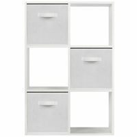 Thumbnail for White 6 Cube Open Book Shelf Storage Unit