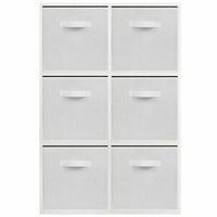 Thumbnail for White 6 Cube Open Book Shelf Storage Unit