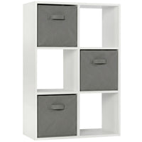 Thumbnail for White 6 Cube Open Book Shelf Storage Unit